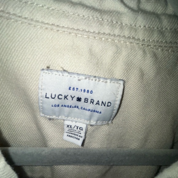 Lucky Brand Off-White Button-Up Utility Shirt Jacket - Picture 4 of 5